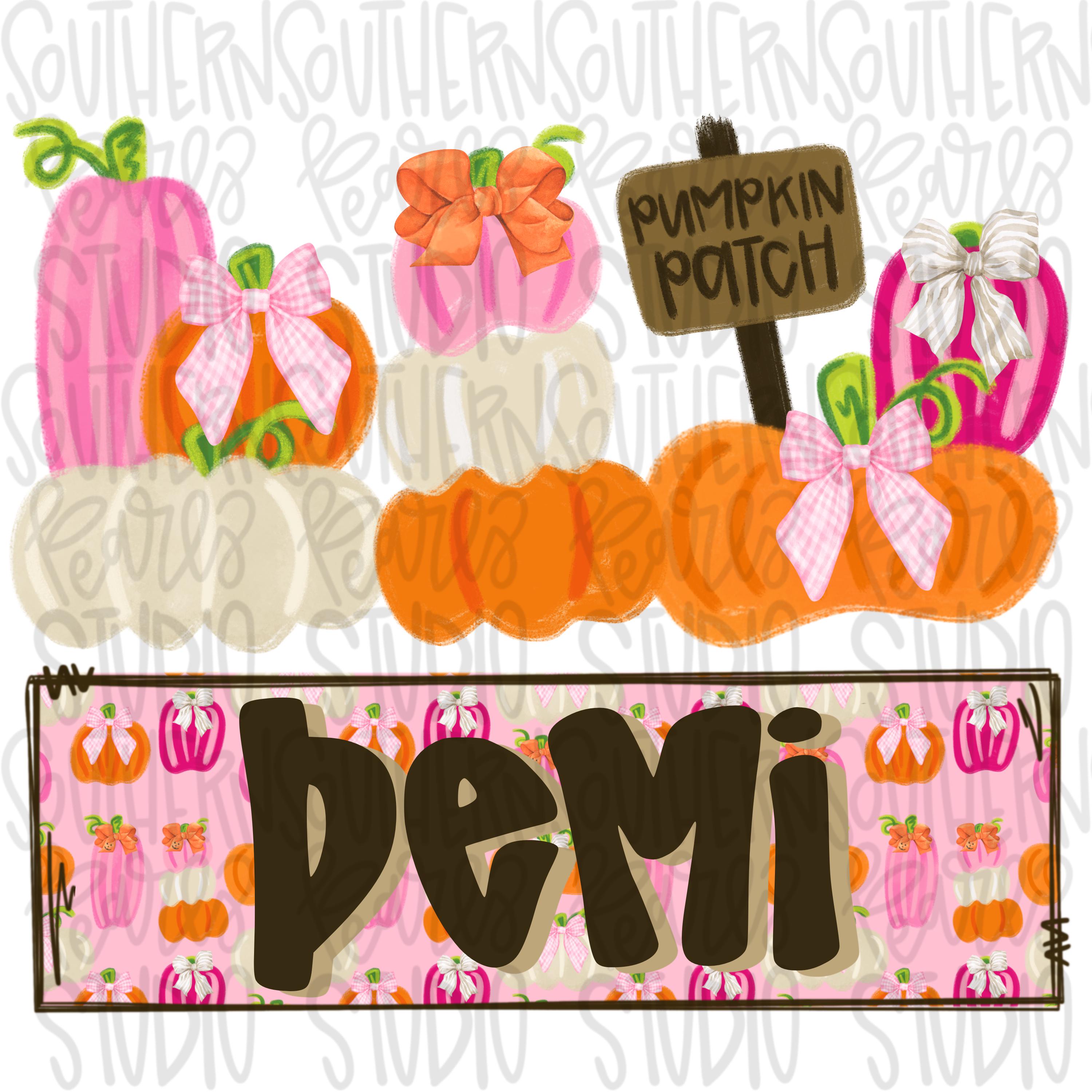 Pumpkin Patch With Name Patch Girl 