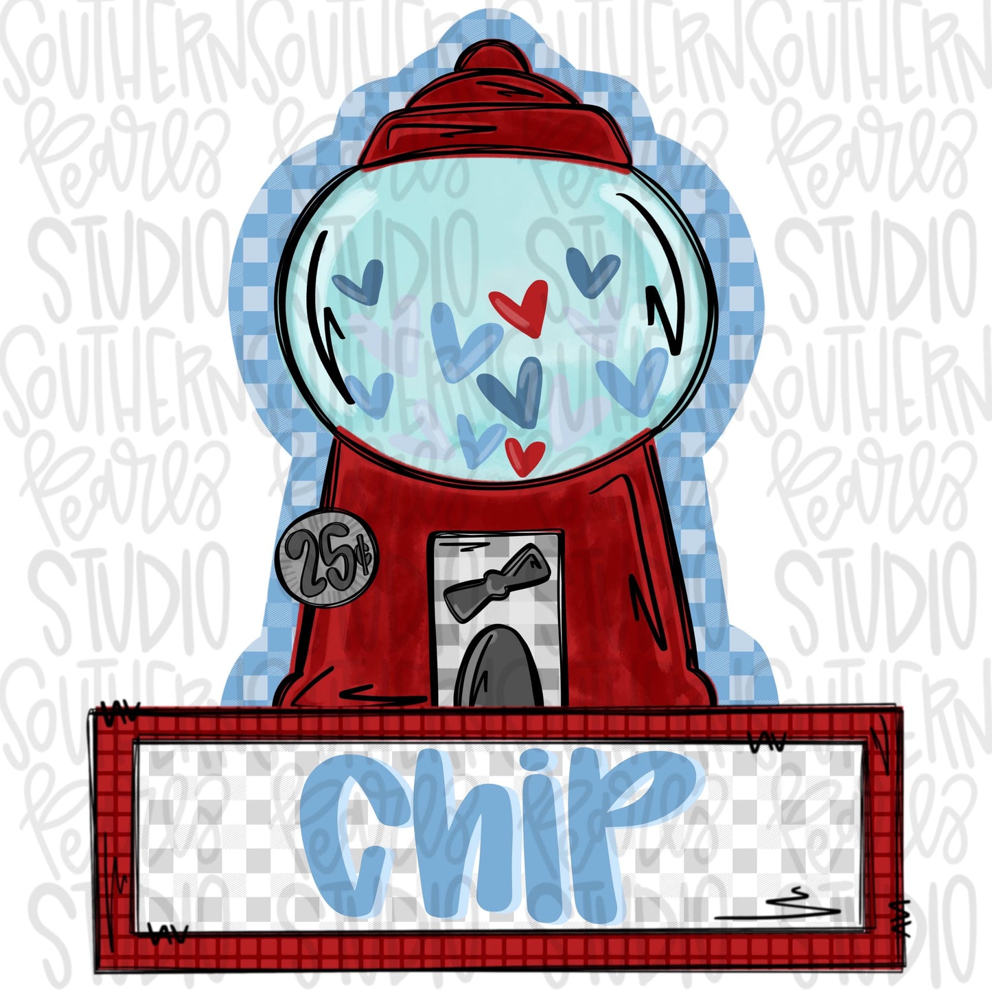 Valentine Gumball machine with patch boy | Sublimation Design | Digital Download | Women’s, Kids Shirt PNG