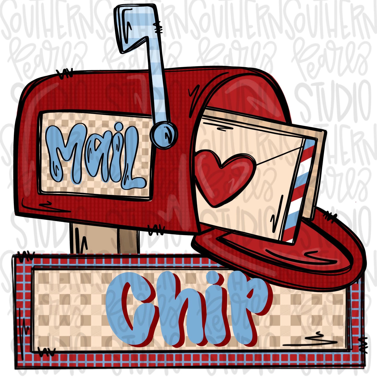 Valentine mailbox with patch boy | Sublimation Design | Digital Download | Women’s, Kids Shirt PNG