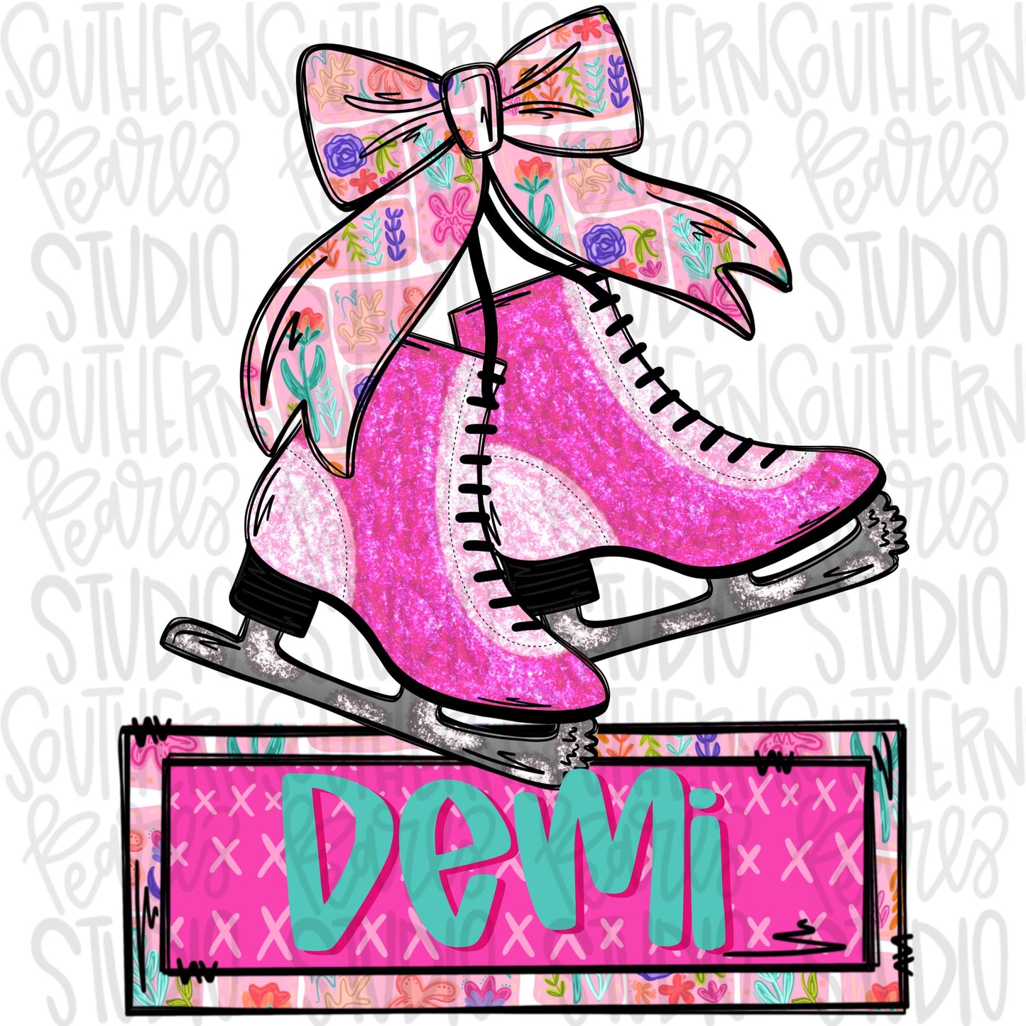 Ice Skates with name patch | boy | Sublimation Design | Digital Download | Women’s, Kids Shirt PNG