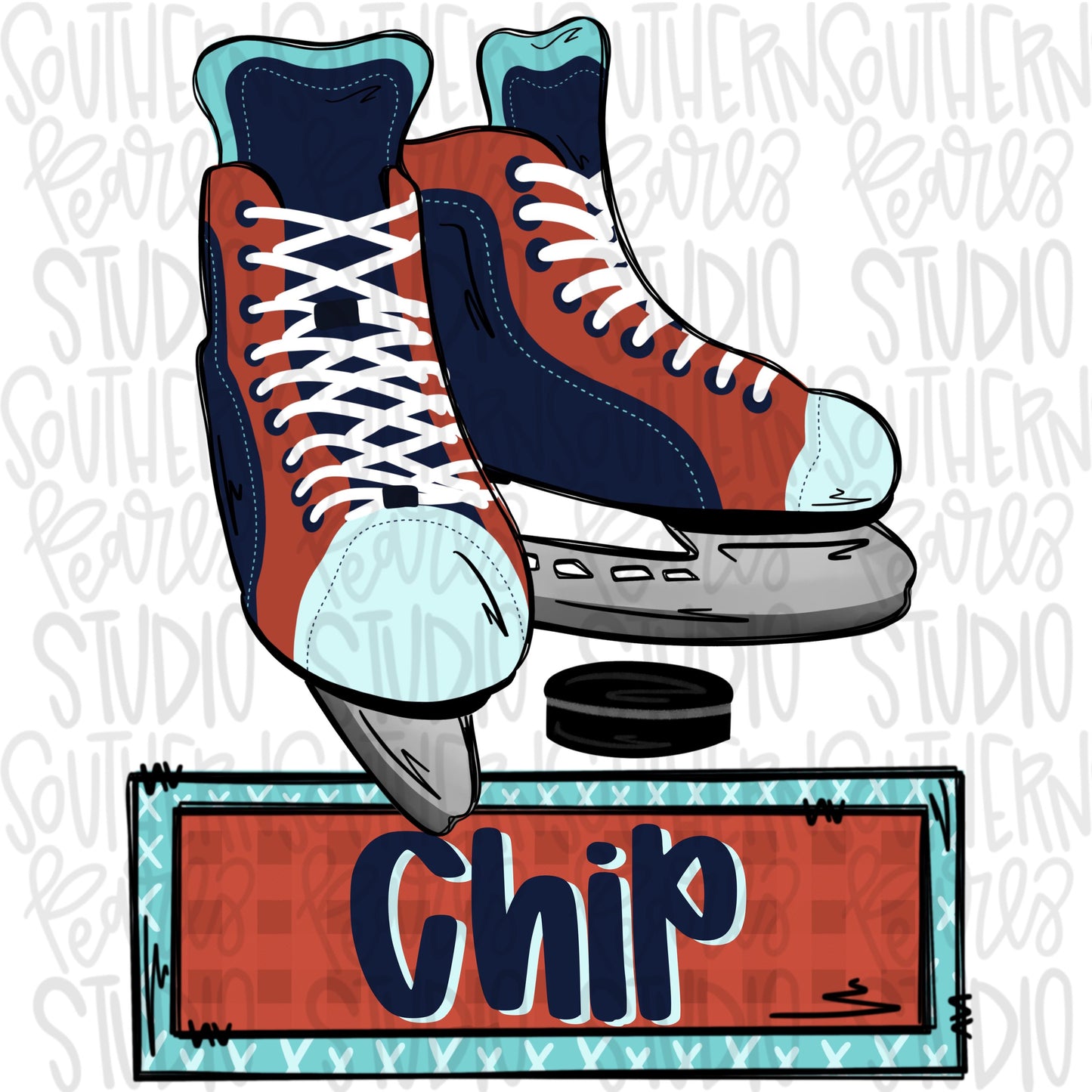Hockey Skates with name patch | boy | Sublimation Design | Digital Download | Women’s, Kids Shirt PNG