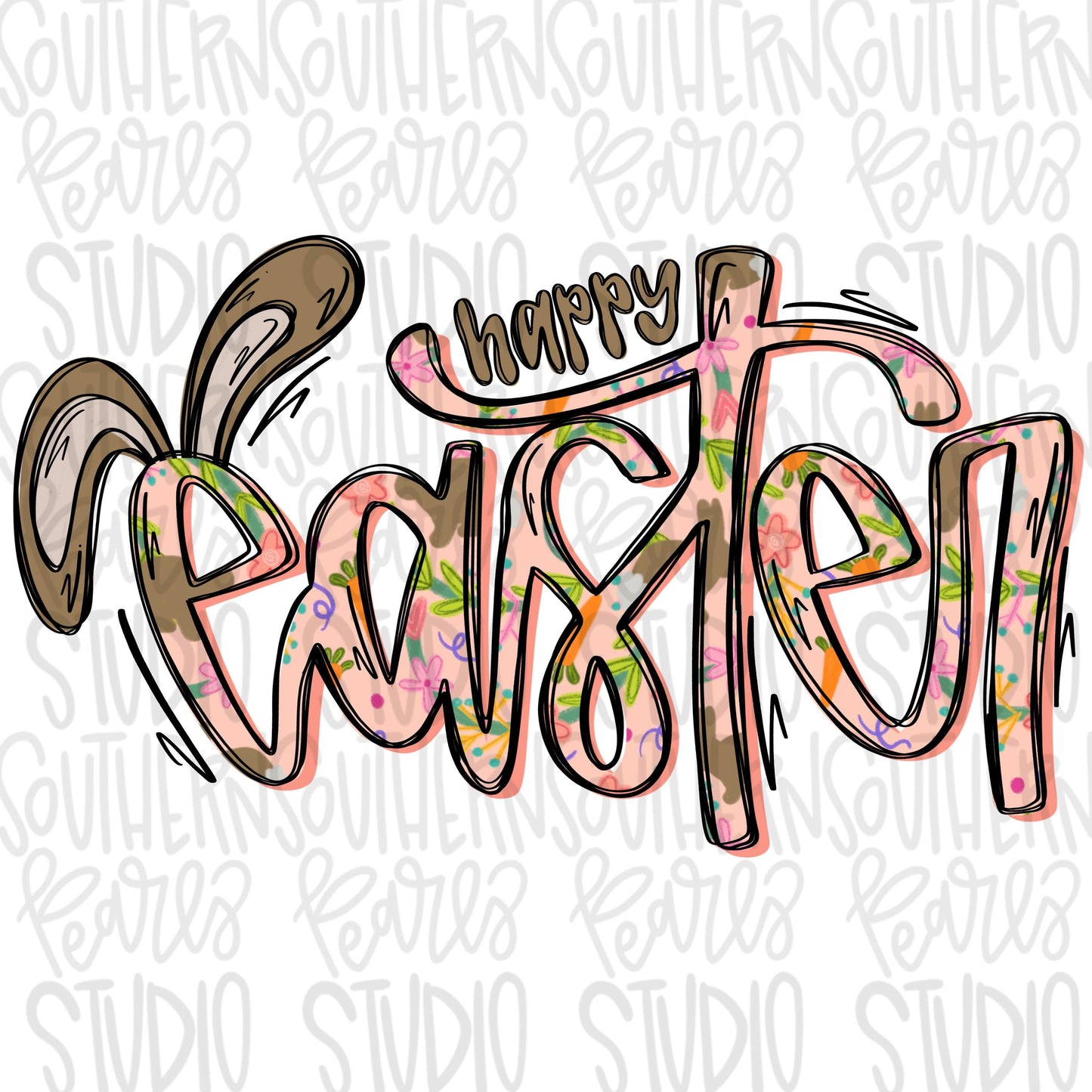 Happy Easter | Sublimation Design | Digital Download | Women’s, Kids Shirt PNG