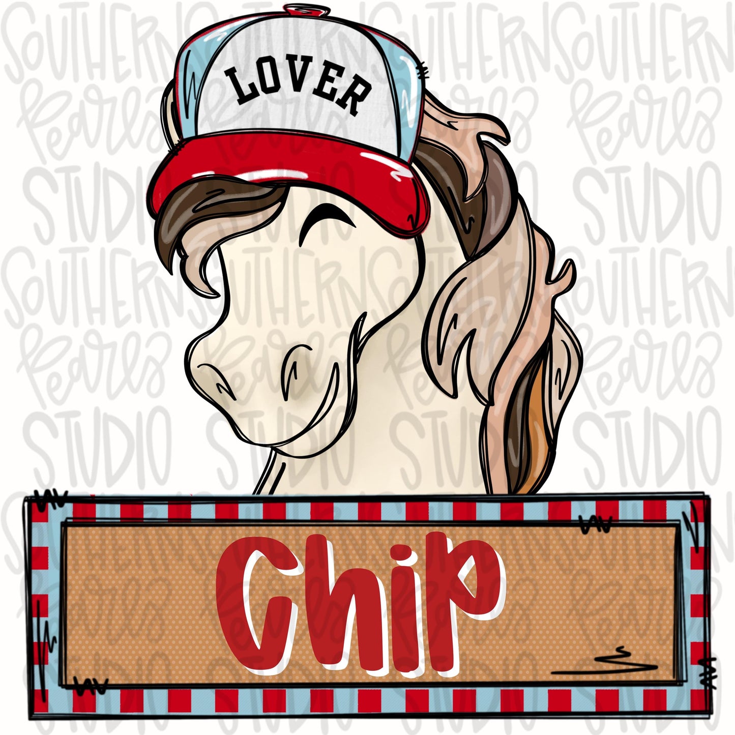Valentine Horse with hat and name patch | Sublimation Design | Digital Download | Women’s, Kids Shirt PNG