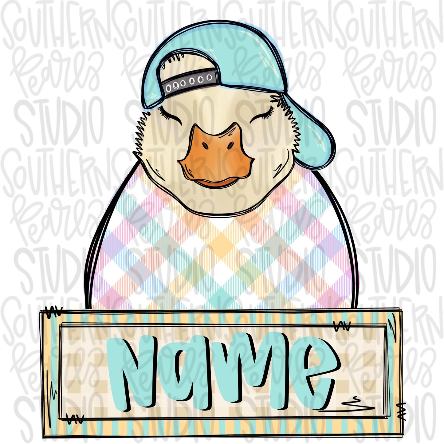 Duck in Easter egg with hat and name patch boy | Easter | Sublimation Design | Digital Download | Women’s, Kids Shirt PNG