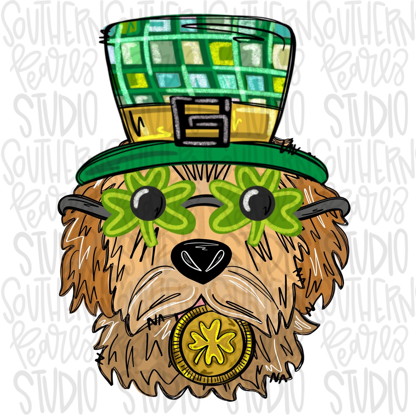 Goldendoodle | St Patrick Day | Sublimation Design | Digital Download | Women’s, Kids Shirt PNG