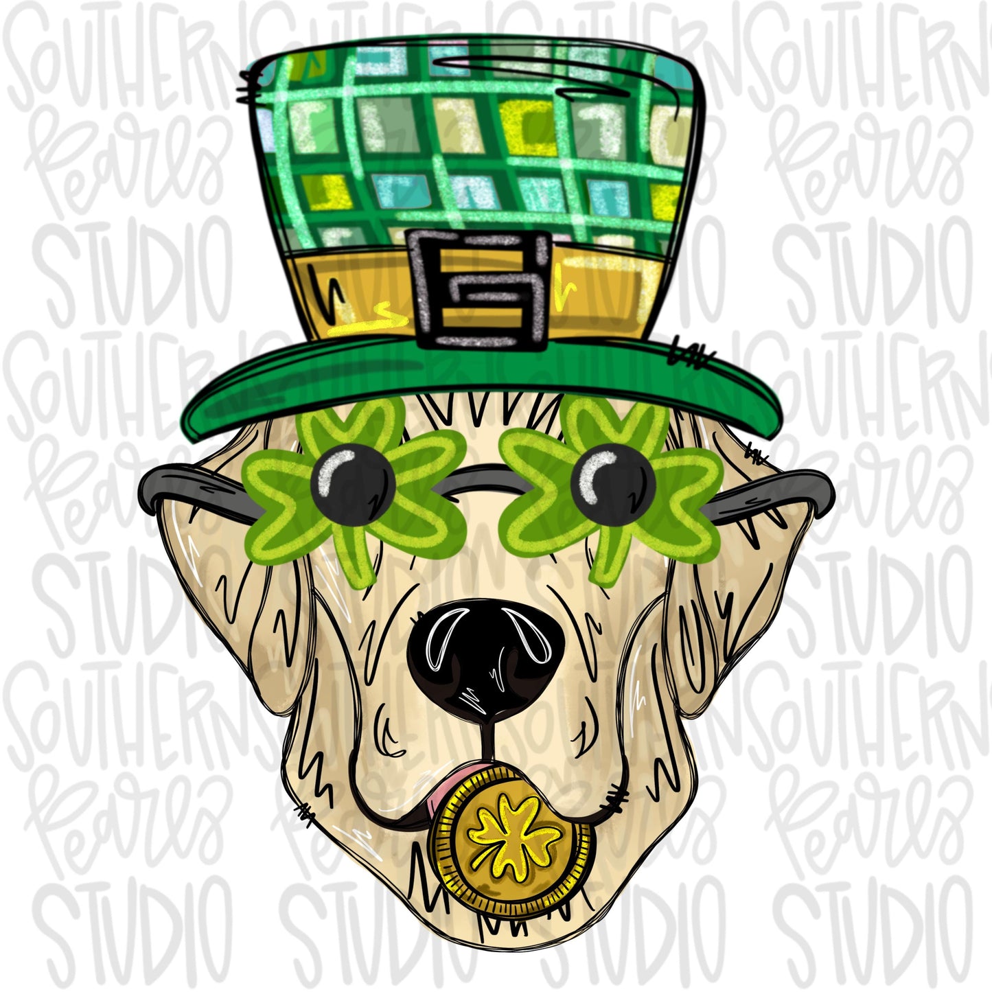 Yellow lab | St Patrick Day | Sublimation Design | Digital Download | Women’s, Kids Shirt PNG