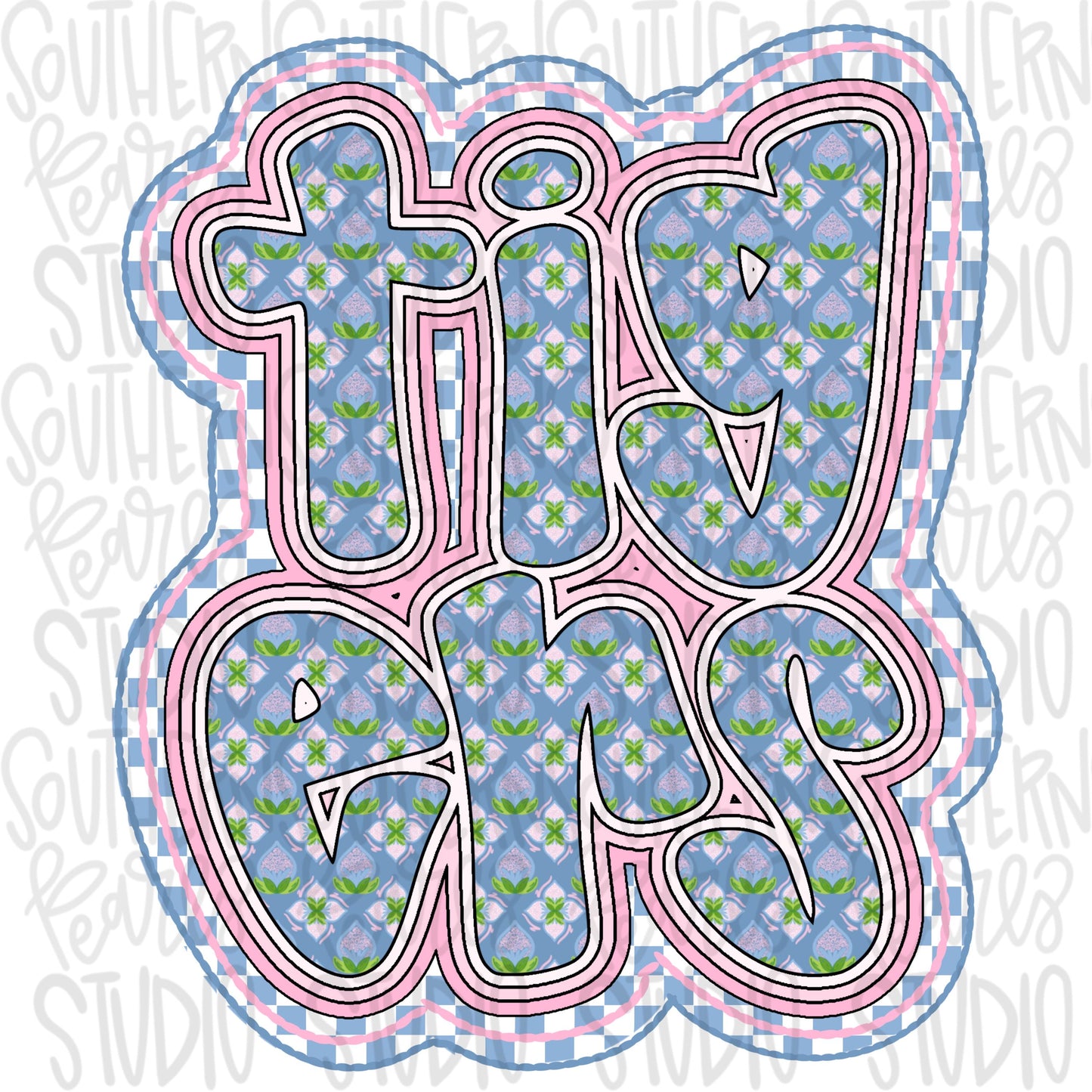 Tigers | grand millennial fill | Go Team | PNG | Sublimation | Design Download