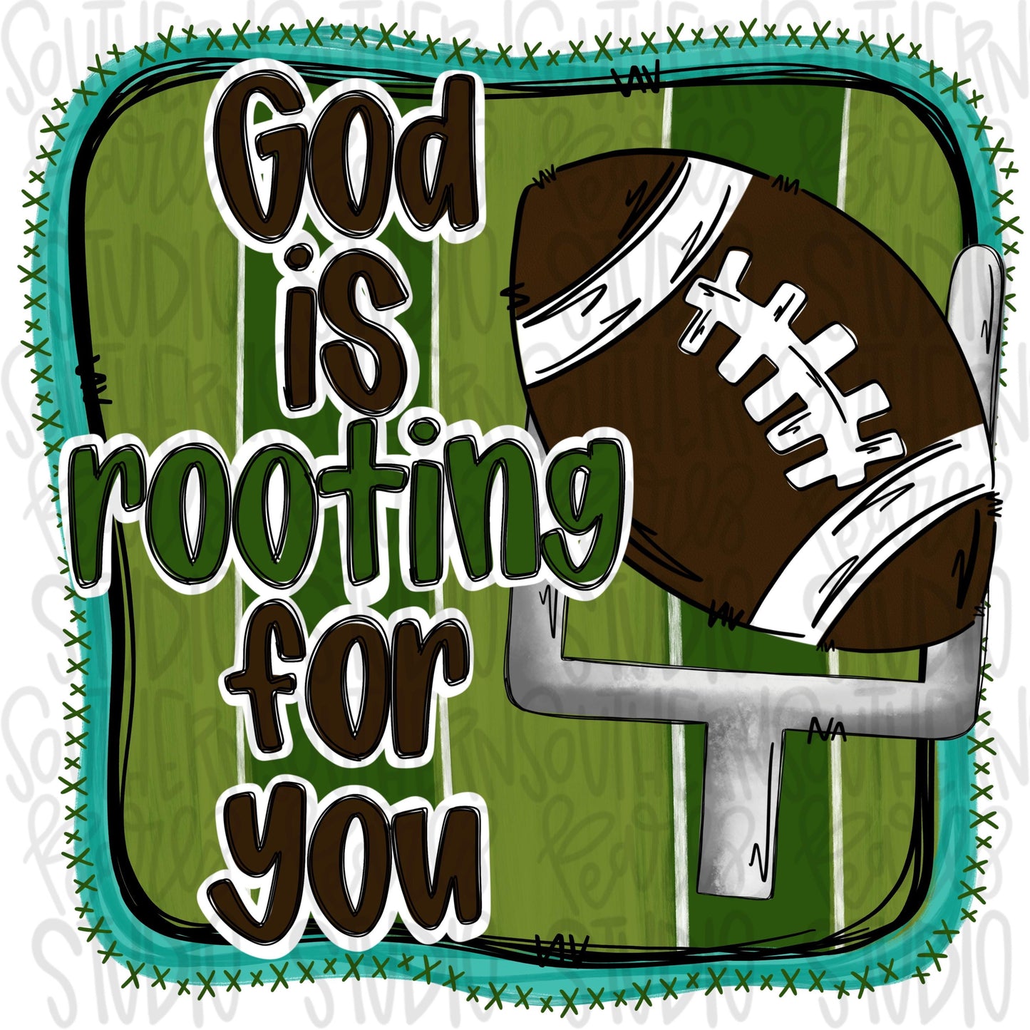 God is rooting for you | football | pocket and large design | game day | Go Team | PNG | Sublimation | Design Download