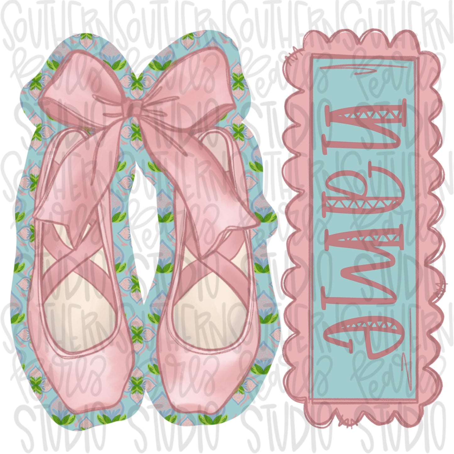 ballet shoes with name patch | dancer | dance | Sublimation Design | Digital Download | Women’s Shirt | PNG design
