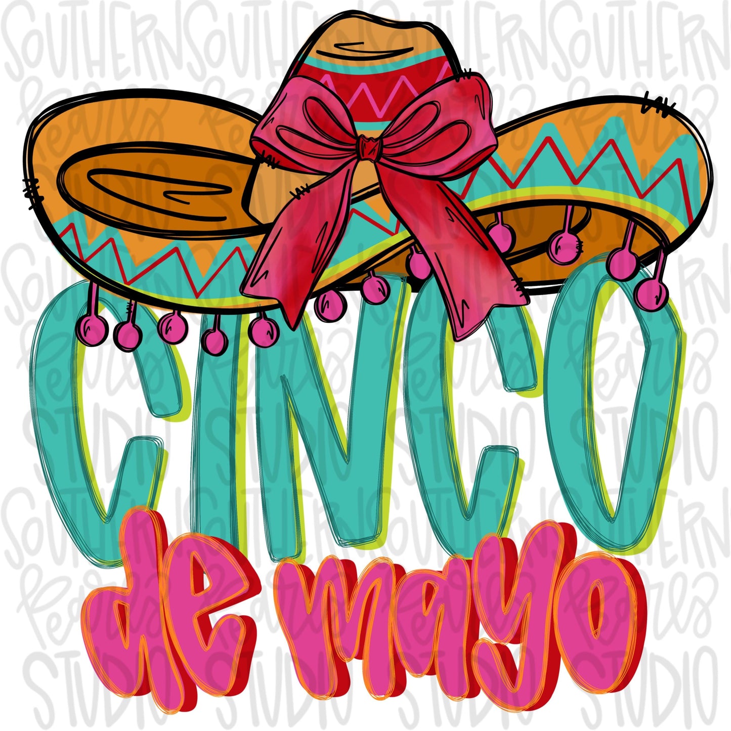 Cinco De Mayo sombrero | Sublimation Design | Digital Download | Women’s, Kids Shirt PNG