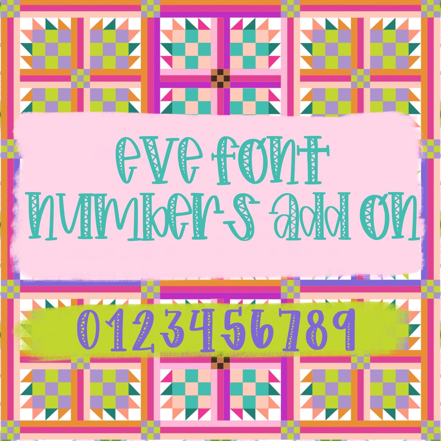 Eve Font Numbers Add On , handwritten font, procreate font, cricut font, silhouette font, script font, cute font
