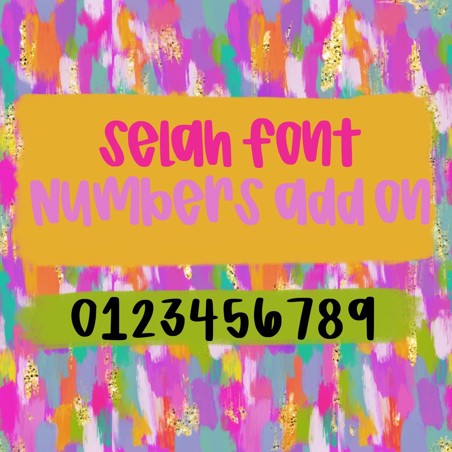 Selah Font Numbers Add On , handwritten font, procreate font, cricut font, silhouette font, script font, cute font