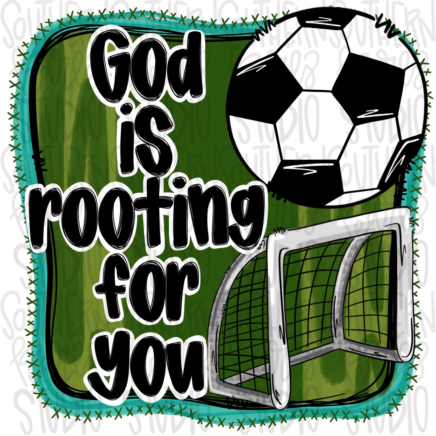 God is rooting for you | soccer | pocket and large design | game day | Go Team | PNG | Sublimation | Design Download