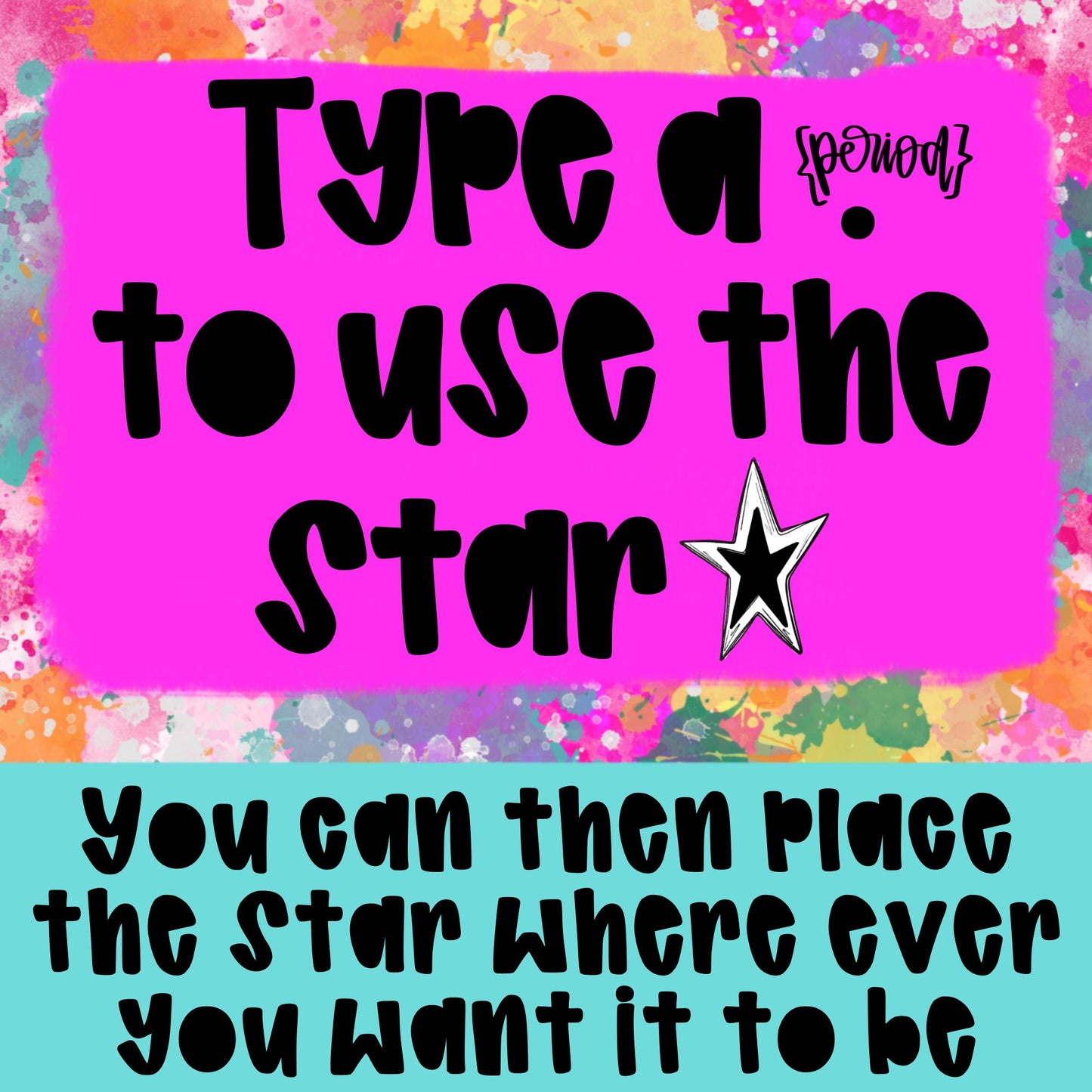 Paint Splatter Alpha | Typeable Font | Sublimation Design | Digital Download | Women’s, Kids Shirt PNG