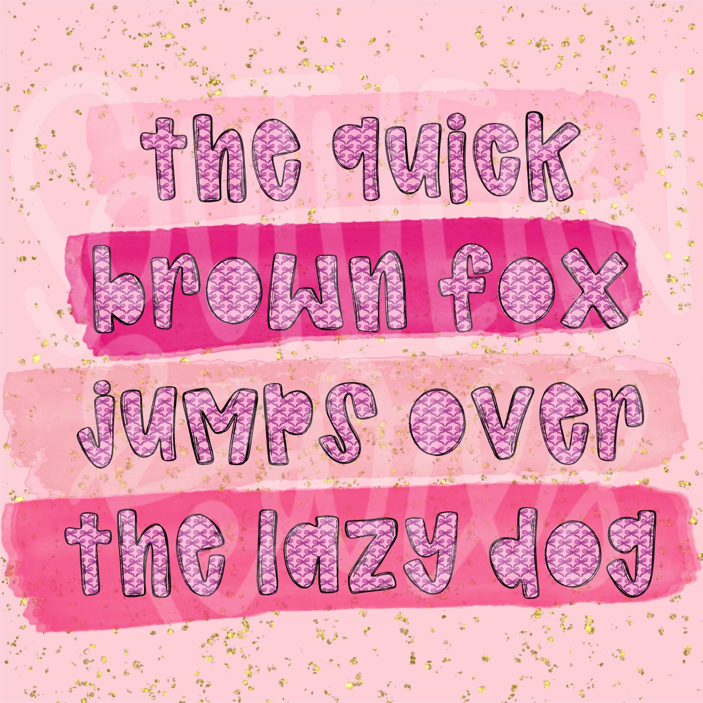 Pink Bow Alpha | Typeable Font | Sublimation Design | Digital Download | Women’s, Kids Shirt PNG