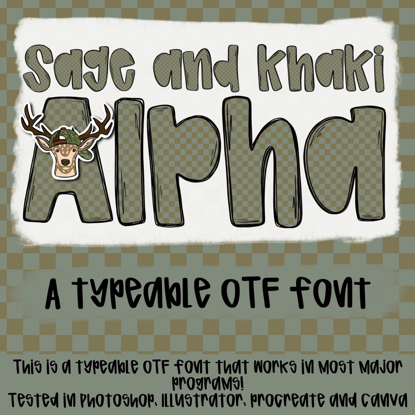 Sage and Khaki Alpha | Typeable Font | Sublimation Design | Digital Download | Women’s, Kids Shirt PNG