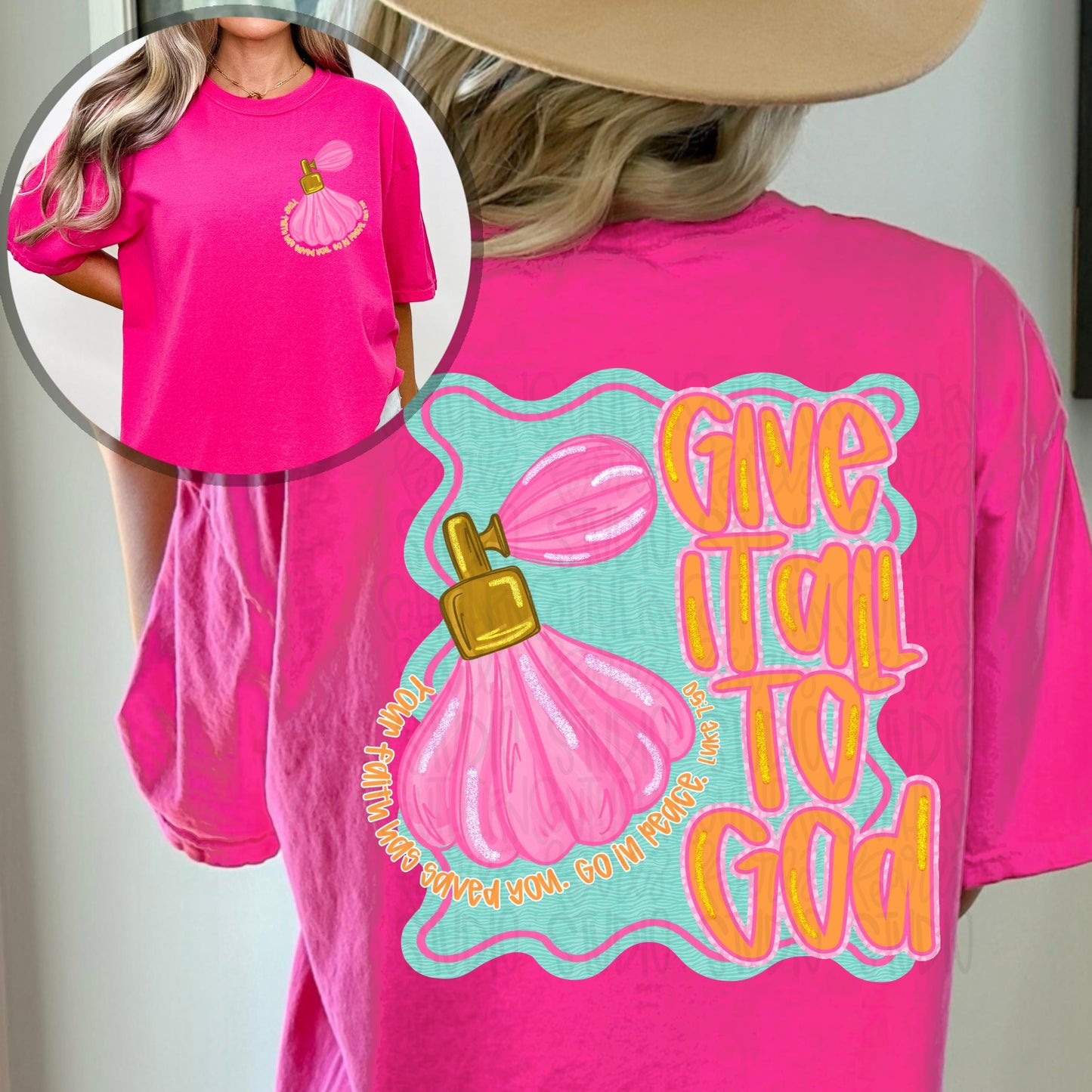 Give it all to God | perfume | Bible verses | Bible reference | Front and Back design | Sublimation Design | Digital Download | Women’s, PNG