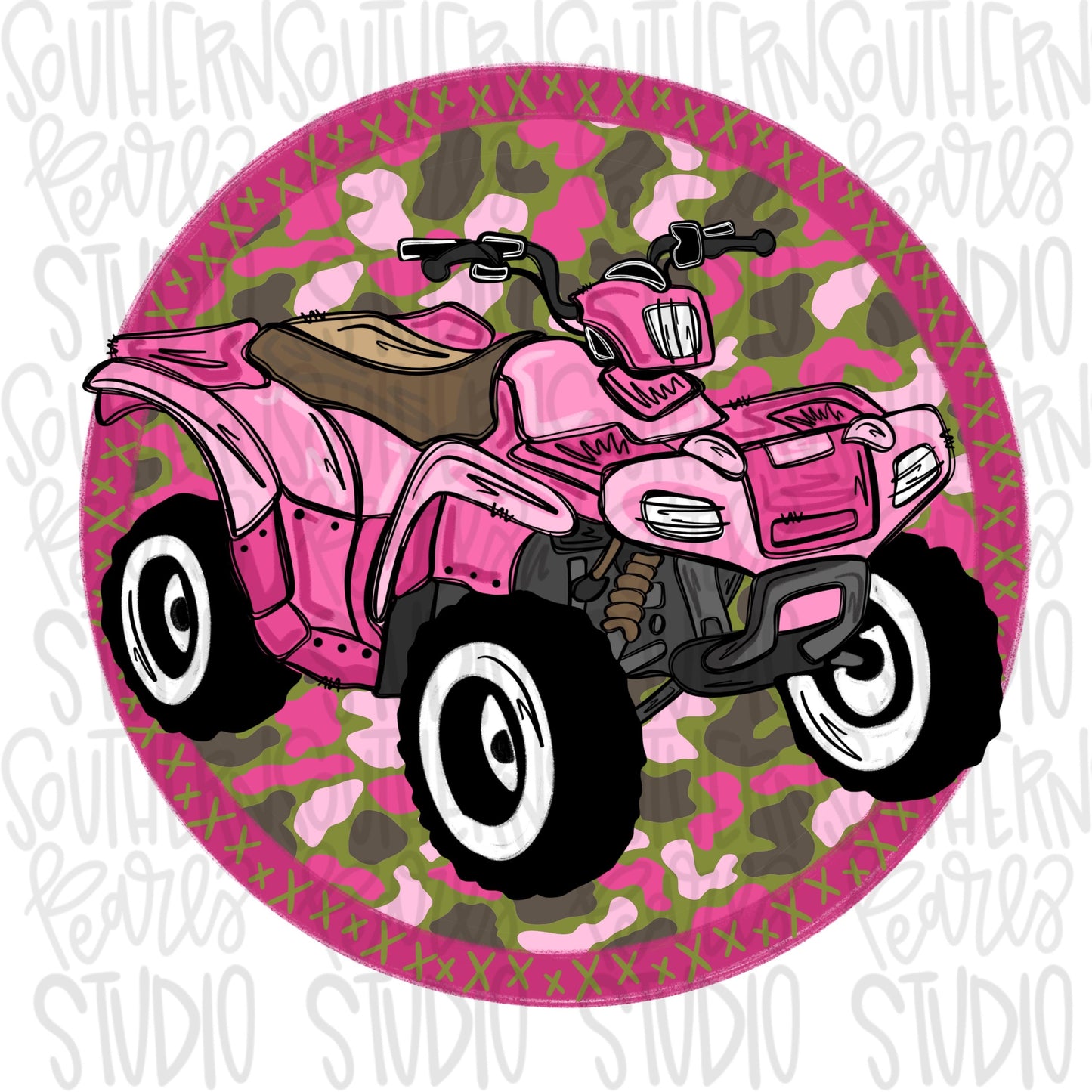 Four wheeler pink girly| He will direct your paths | Bible verse | front and back | Sublimation Design | Digital Download | Women’s Kids PNG
