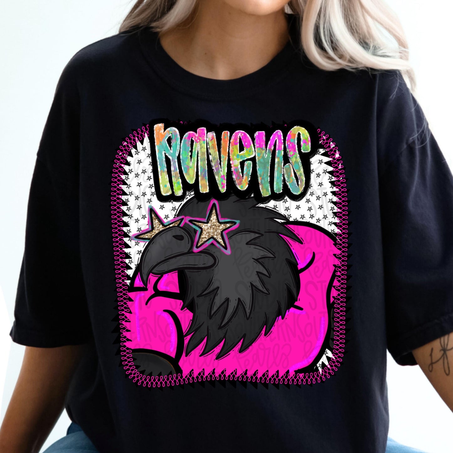 Pink Jersey Mascot ravens | Sublimation Design | Digital Download | Women’s, Kids Shirt PNG