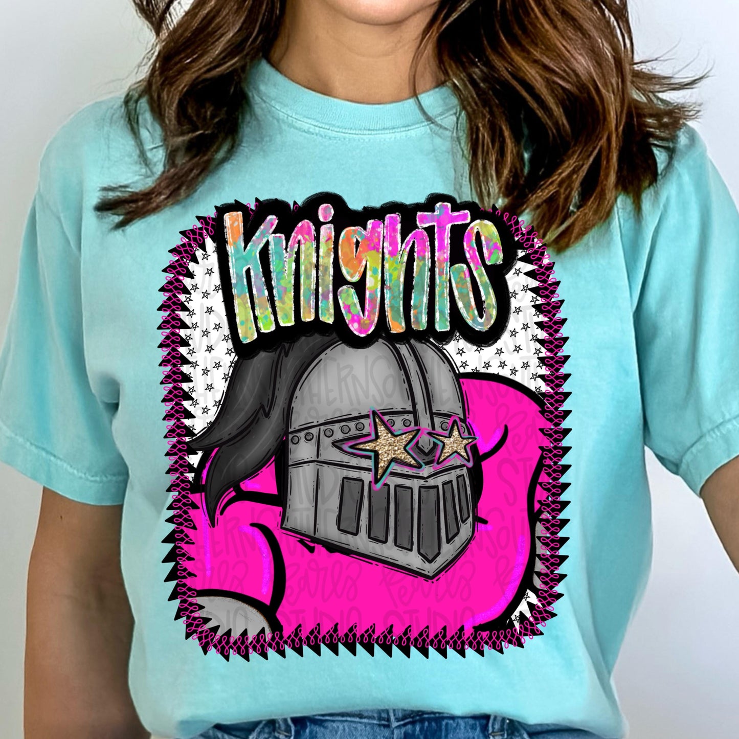 Pink Jersey Mascot knights | Sublimation Design | Digital Download | Women’s, Kids Shirt PNG