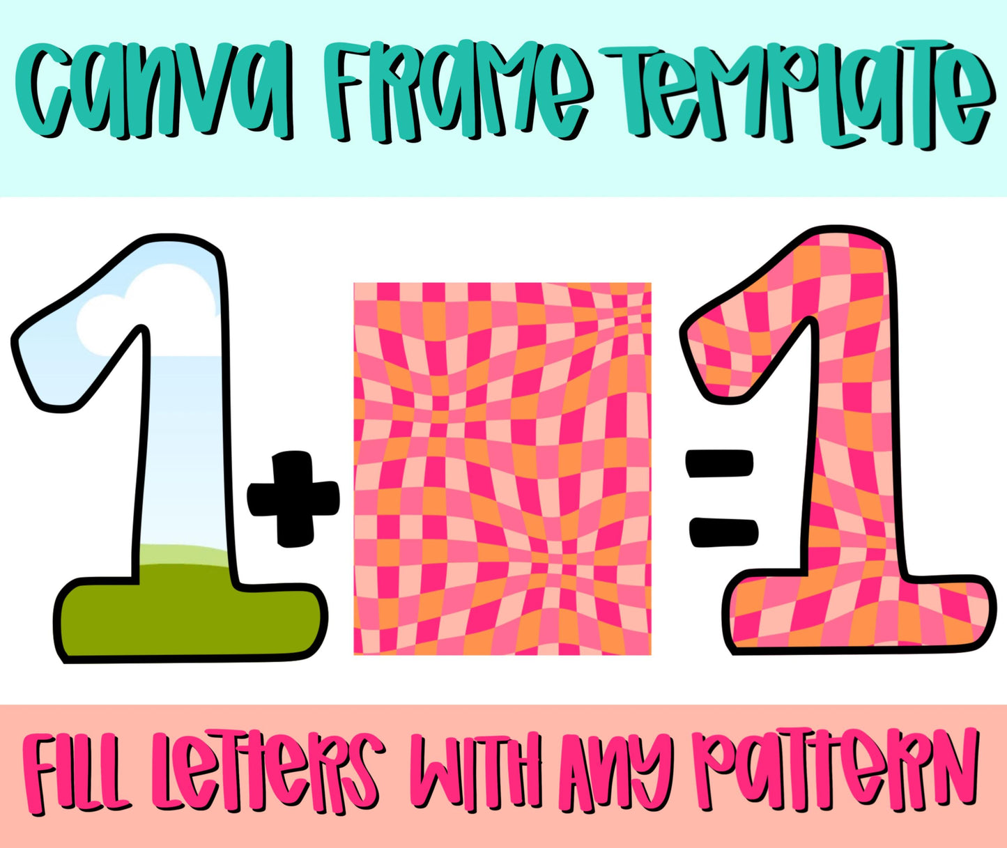 Canva Frame Template Numbers | Fill your own font | Sublimation Design | Digital Download | Women’s, Kids Shirt PNG