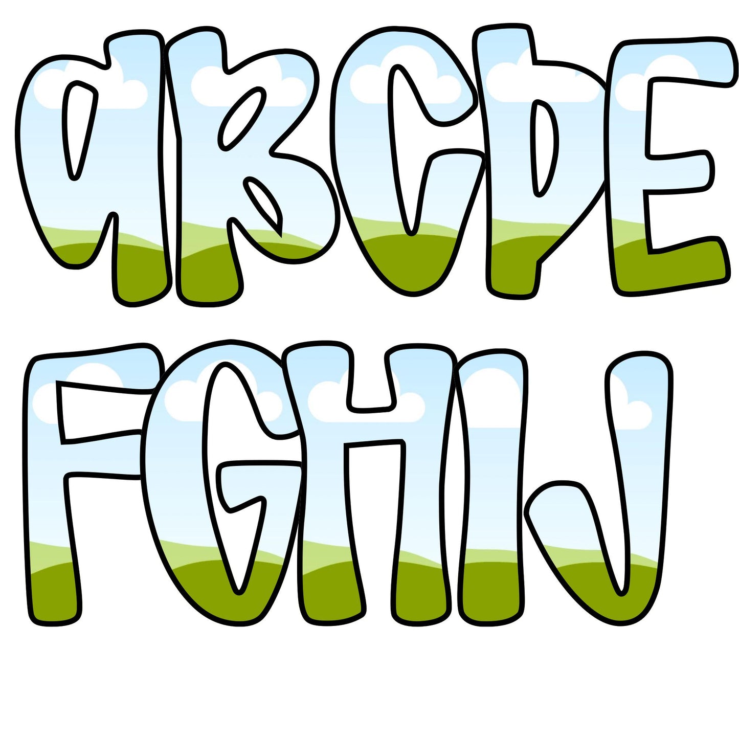 Canva Frame Template UPPERCASE ONLY Alphabet | Fill your own font | Sublimation Design | Digital Download | Women’s, Kids Shirt PNG