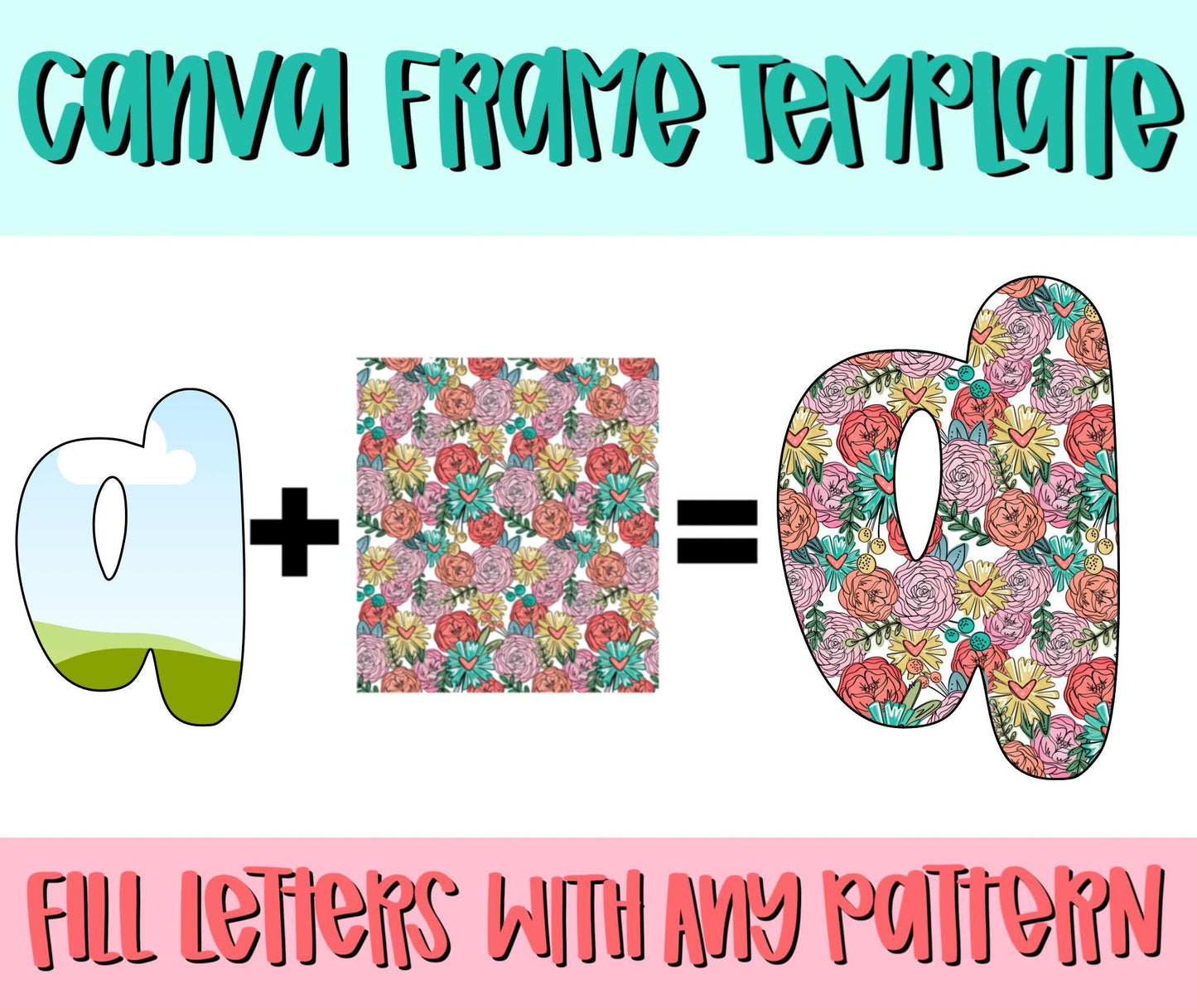 Canva Frame Template Noah Alphabet | Fill your own font | Sublimation Design | Digital Download | Women’s, Kids Shirt PNG