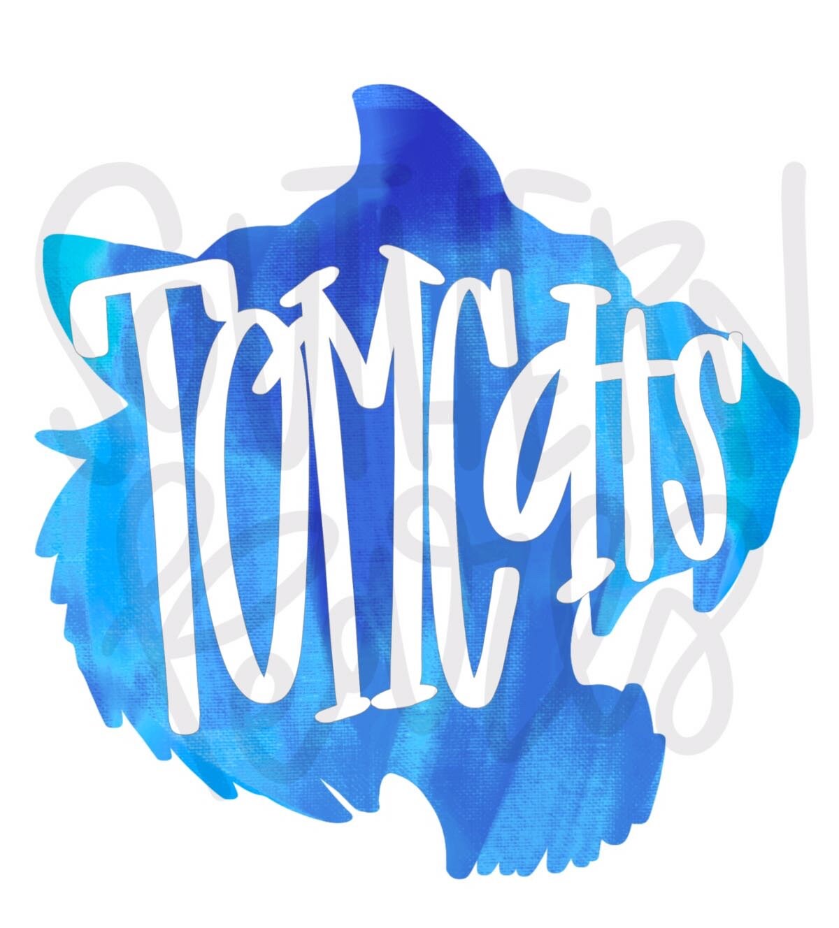 Tomcats Blue Head | Sublimation Design | Digital Download | Women’s, Kids Shirt PNG