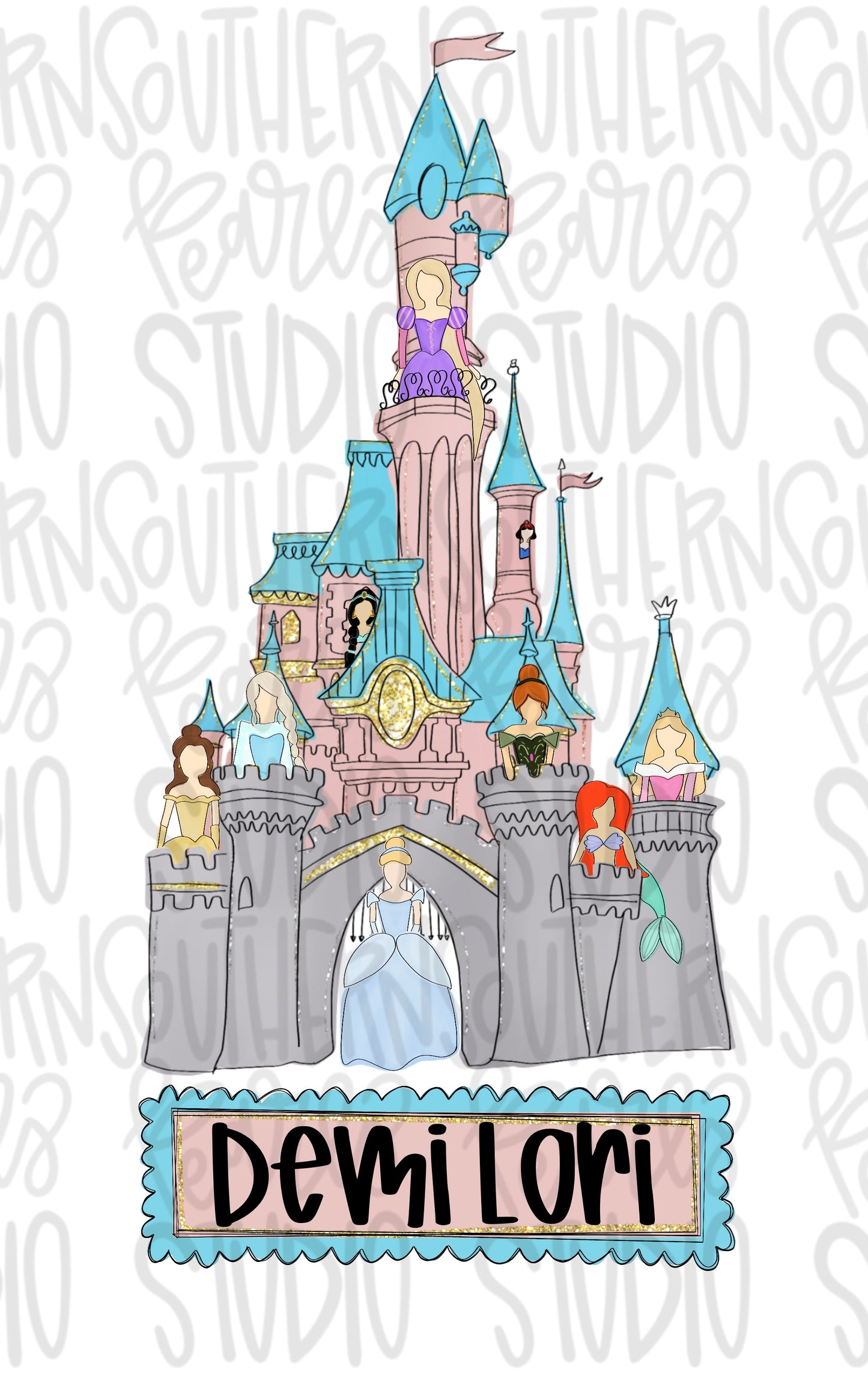 Castle name patch | Sublimation Design | Digital Download | Women’s, Kids Shirt PNG