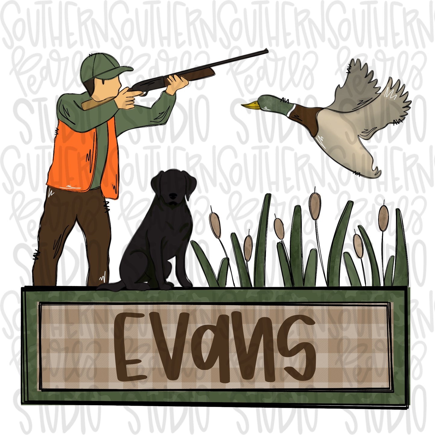 Duck hunting name plate | Sublimation Design | Digital Download | Women’s, Kids Shirt PNG