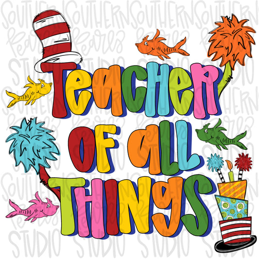 Teacher of all things | PNG files| Sublimation Design | Digital Download | Women’s, Kids Shirt PNG SVG