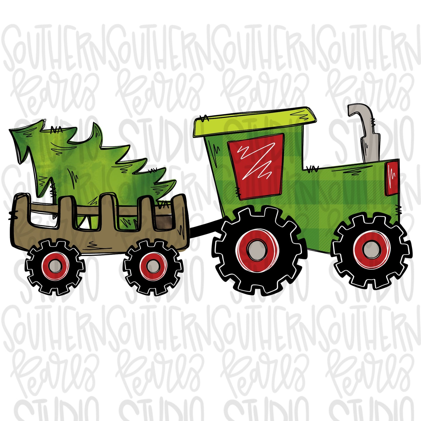 Tractor with Christmas tree boy | Sublimation Design | Digital Download | Women’s, Kids Shirt PNG