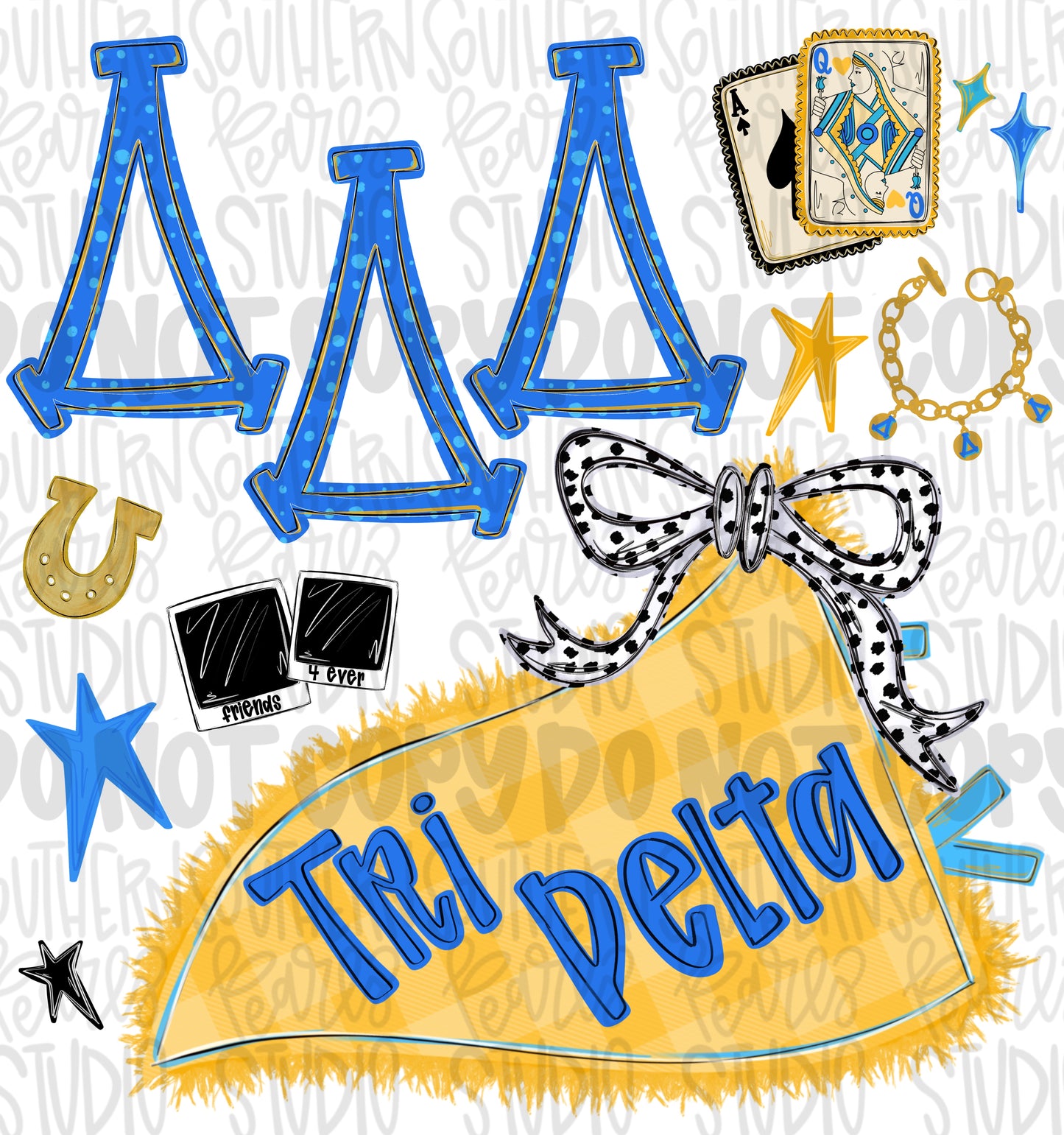 Tri Delta png design | Sublimation Design | Digital Download | Women’s, Kids Shirt PNG