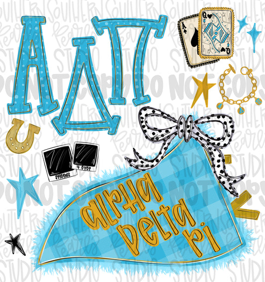Alpha delta pi png design | Sublimation Design | Digital Download | Women’s, Kids Shirt PNG