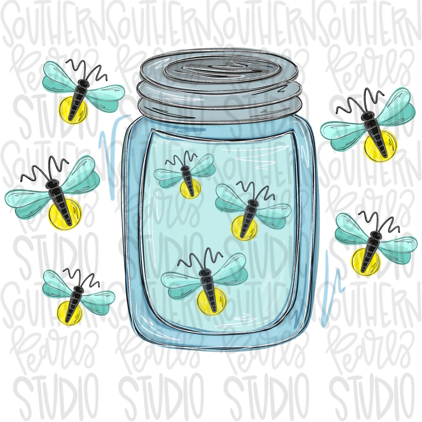 Fireflies in mason jar png, girly png, spring png, trendy png, whimsy png, Womens png, Kids png, later gator png