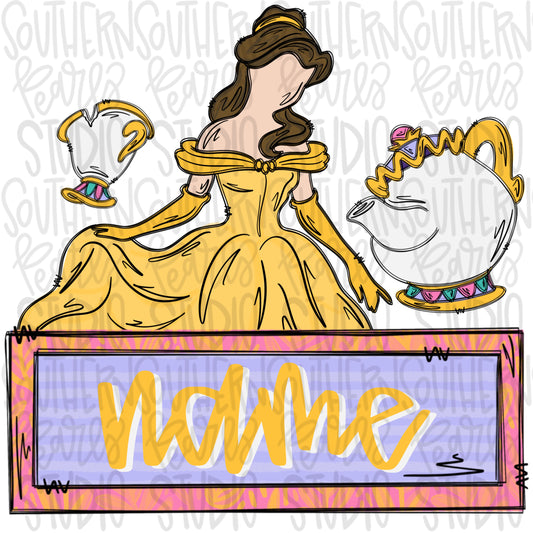 Beautiful girl with sidekicks with name patch | PNG files| Sublimation Design | Digital Download | Women’s, Kids Shirt PNG SVG