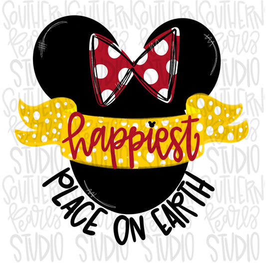 Happiest place | Sublimation Design | Digital Download | Women’s, Kids Shirt PNG