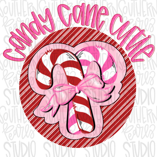 Candy cane cutie | Sublimation Design | Digital Download | Women’s, Kids Shirt PNG