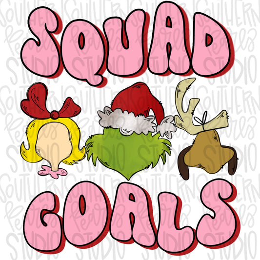 Christmas Squad Goals | Sublimation Design | Digital Download | Women’s, Kids Shirt PNG