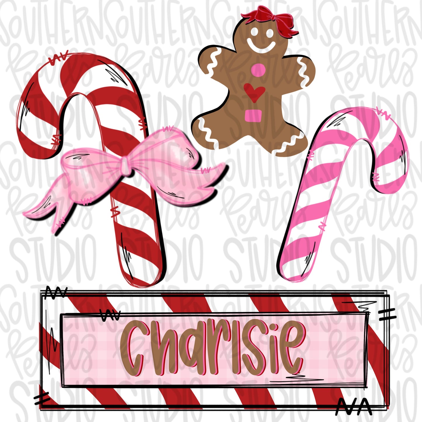 Candy cane name patch | Sublimation Design | Digital Download | Women’s, Kids Shirt PNG