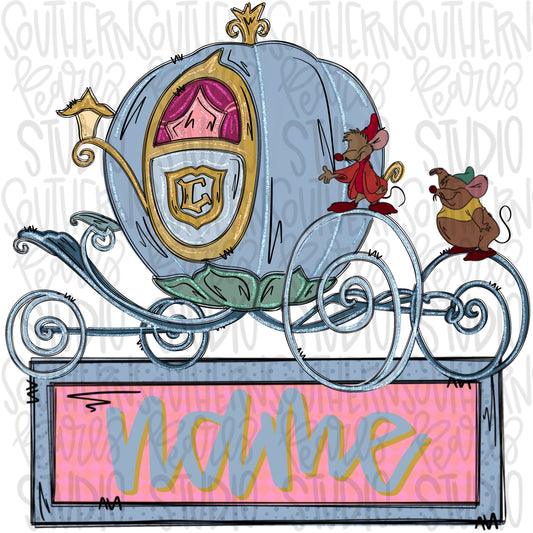 Carriage with name patch | Sublimation Design | Digital Download | Women’s, Kids Shirt PNG