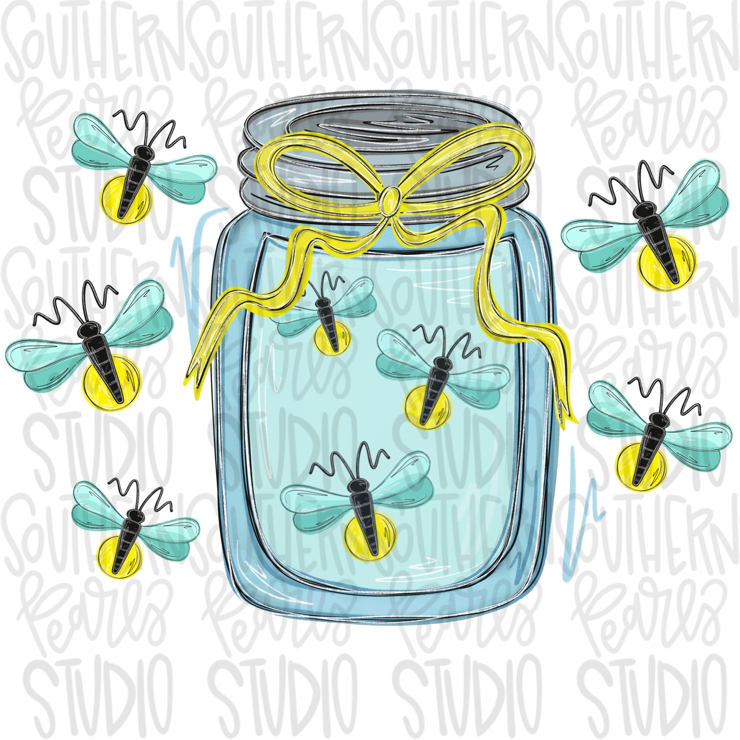 Fireflies in mason jar with bow png, girly png, spring png, trendy png, whimsy png, Womens png, Kids png, later gator png