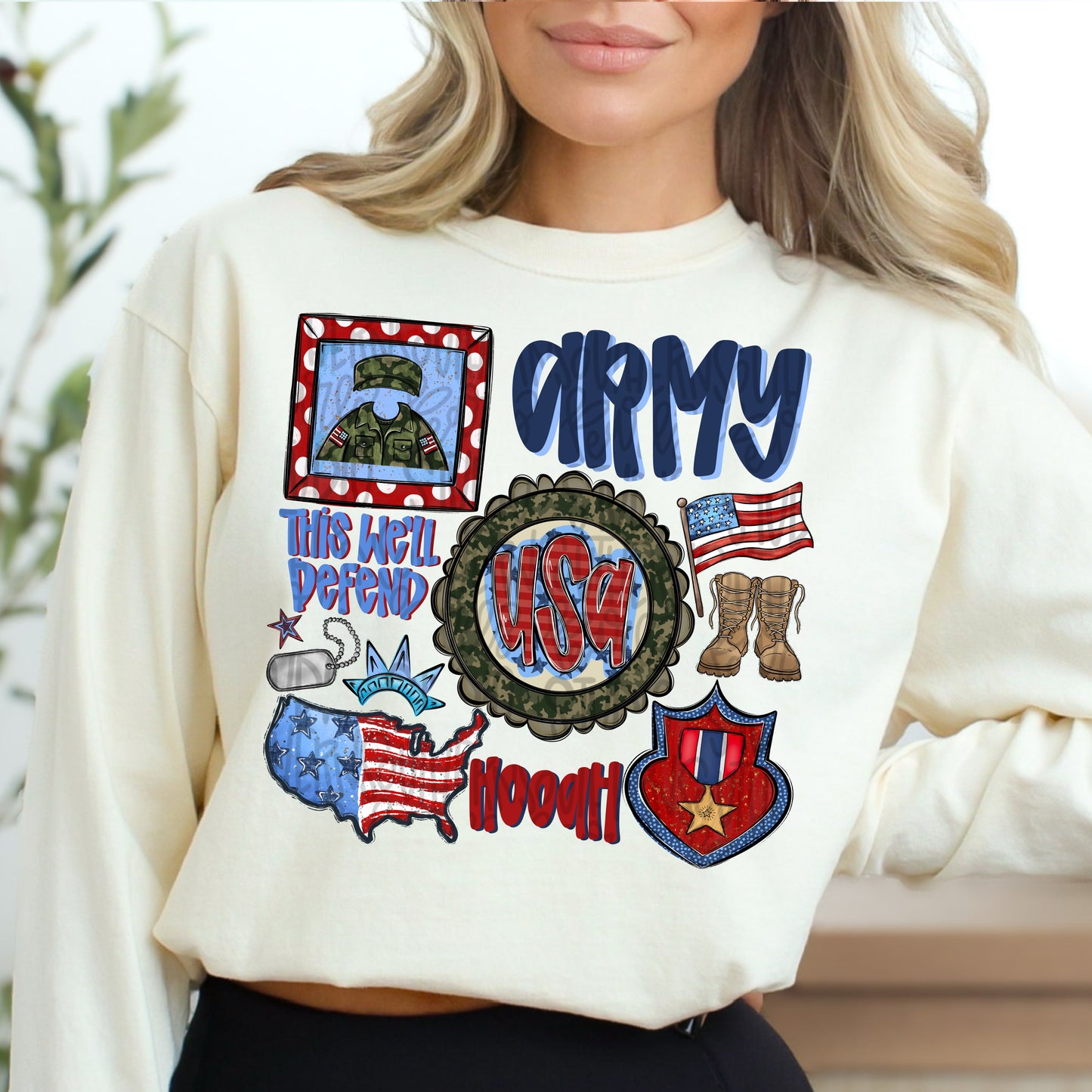 Army collage | patriotic | Digital Download | Women’s, Kids Shirt PNG