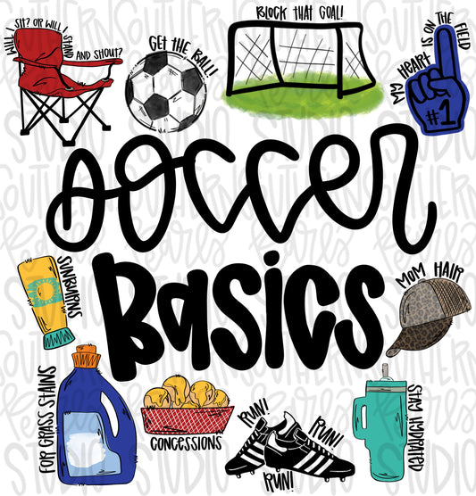 Soccer Basics | Baseball Mom | Sublimation Design | Digital Download | Women’s, Kids Shirt PNG