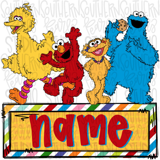 Four friends with name patch | Sublimation Design | Digital Download | Women’s, Kids Shirt PNG