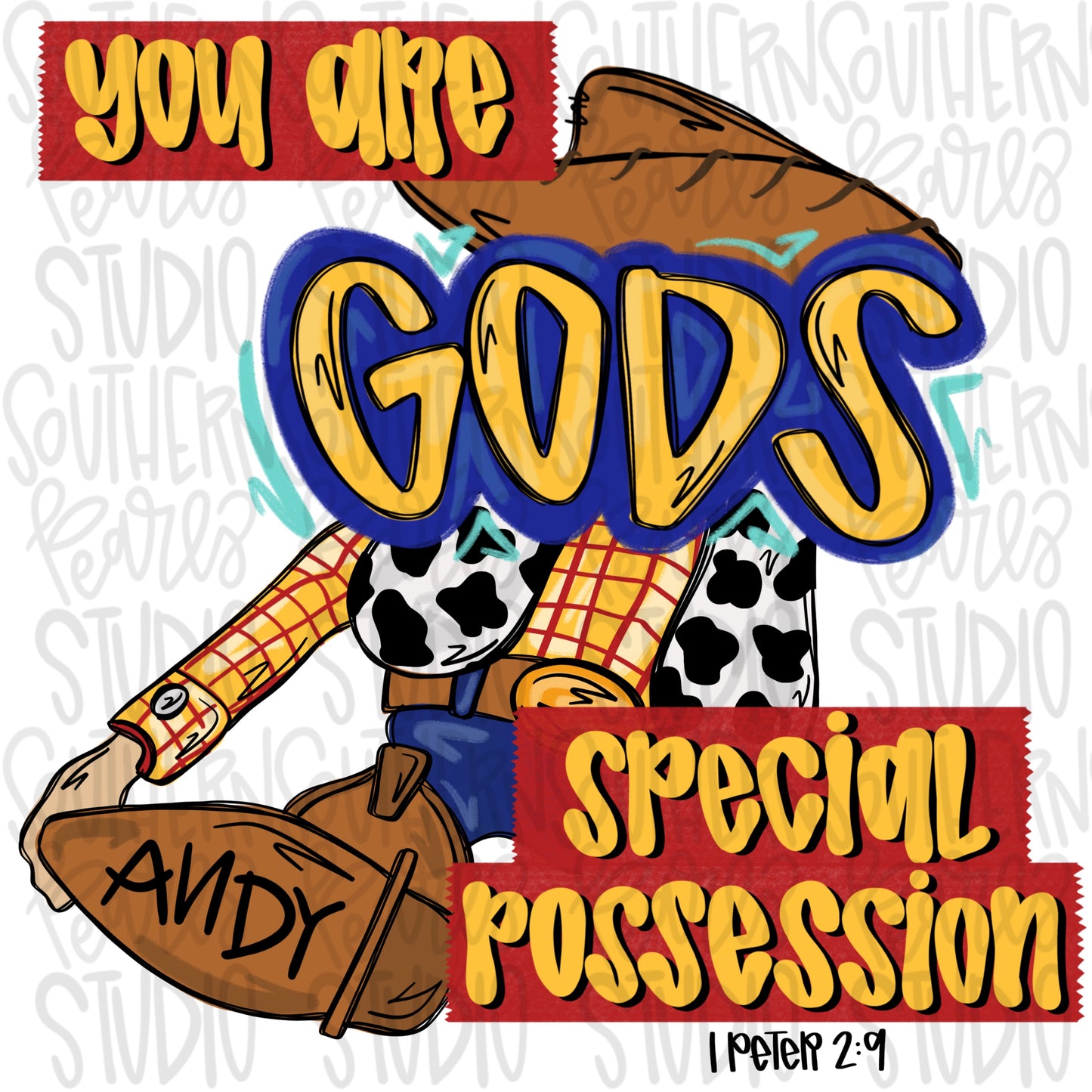 You are Gods special possession | Toy| Sublimation Design | Digital Download | Women’s, Kids Shirt PNG