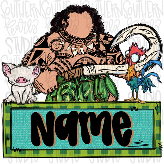 Island boy with friends and name patch | Sublimation Design | Digital Download | Women’s, Kids Shirt PNG