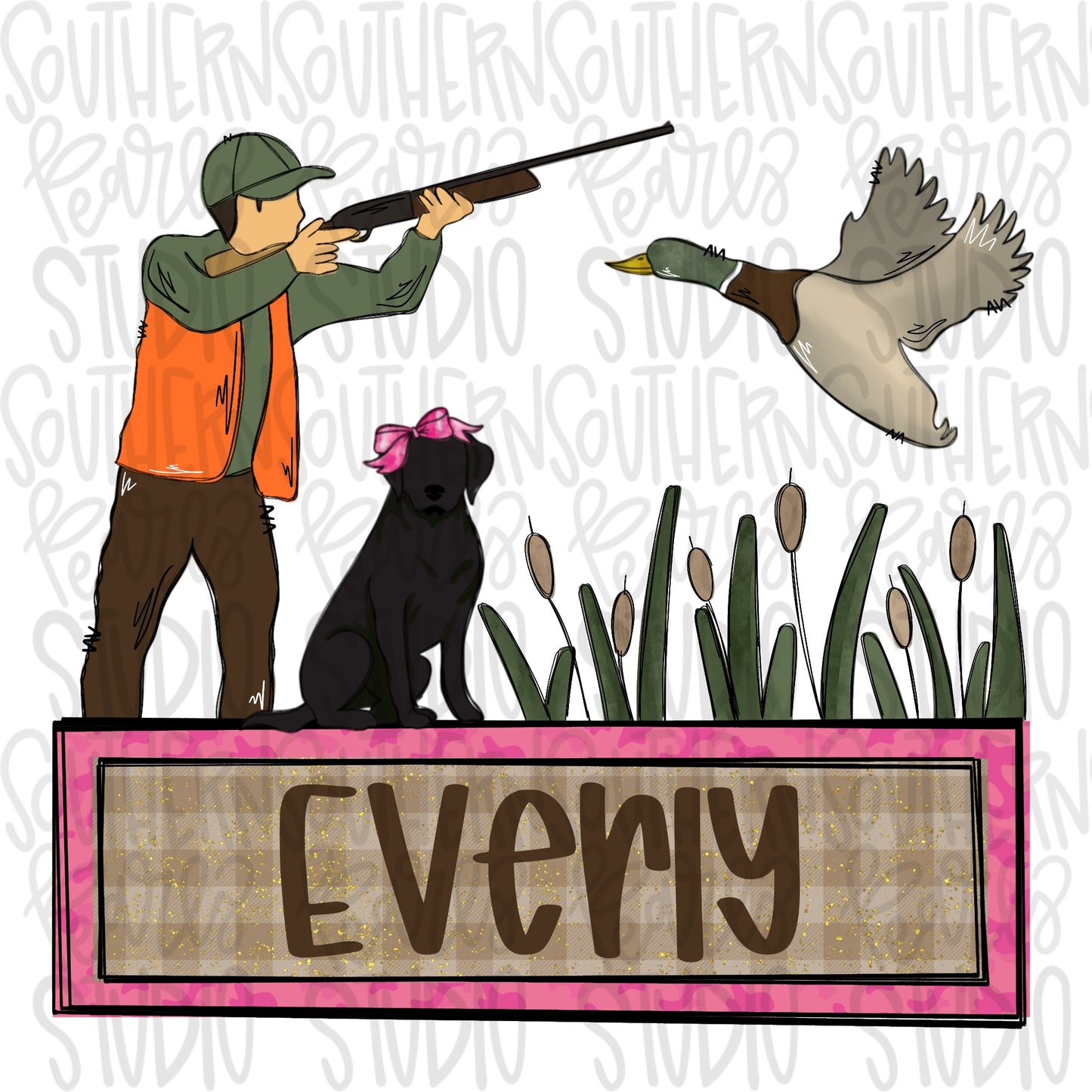 Girly Duck hunting name plate | Sublimation Design | Digital Download | Women’s, Kids Shirt PNG