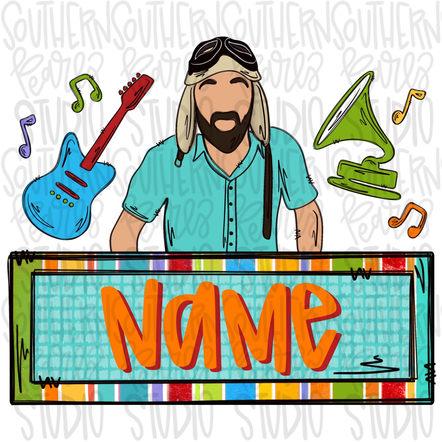 Danny with music and name patch | PNG | Sublimation | Design Download (Copy)