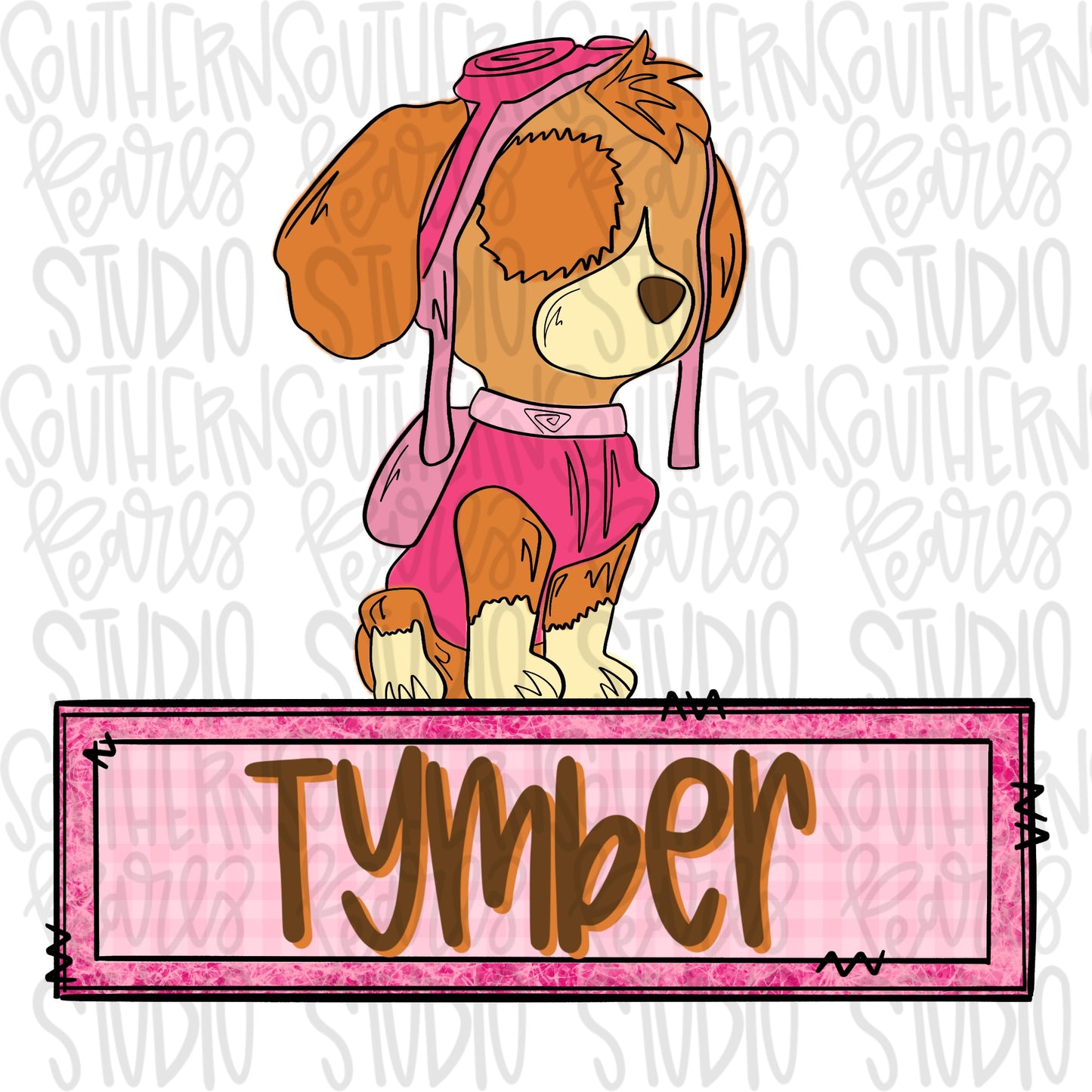 Girl pup name patch | Sublimation Design | Digital Download | Women’s, Kids Shirt PNG